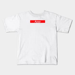 Ayyy // Red Box Logo Kids T-Shirt